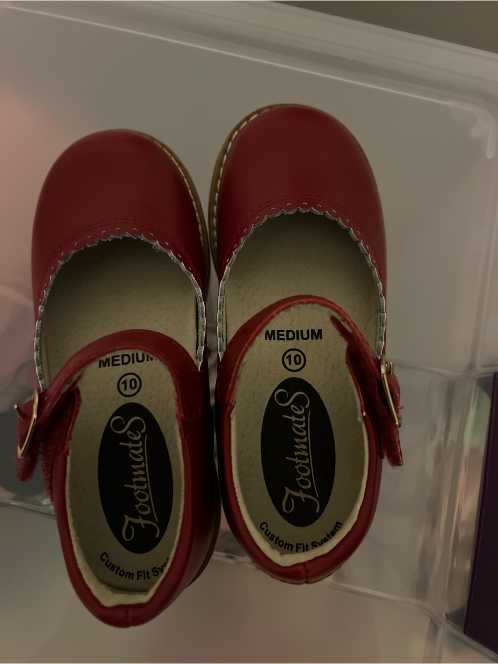 FootMates Red Girls Mary Jane Shoes